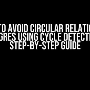 How to Avoid Circular Relations in Postgres using Cycle Detection: A Step-by-Step Guide